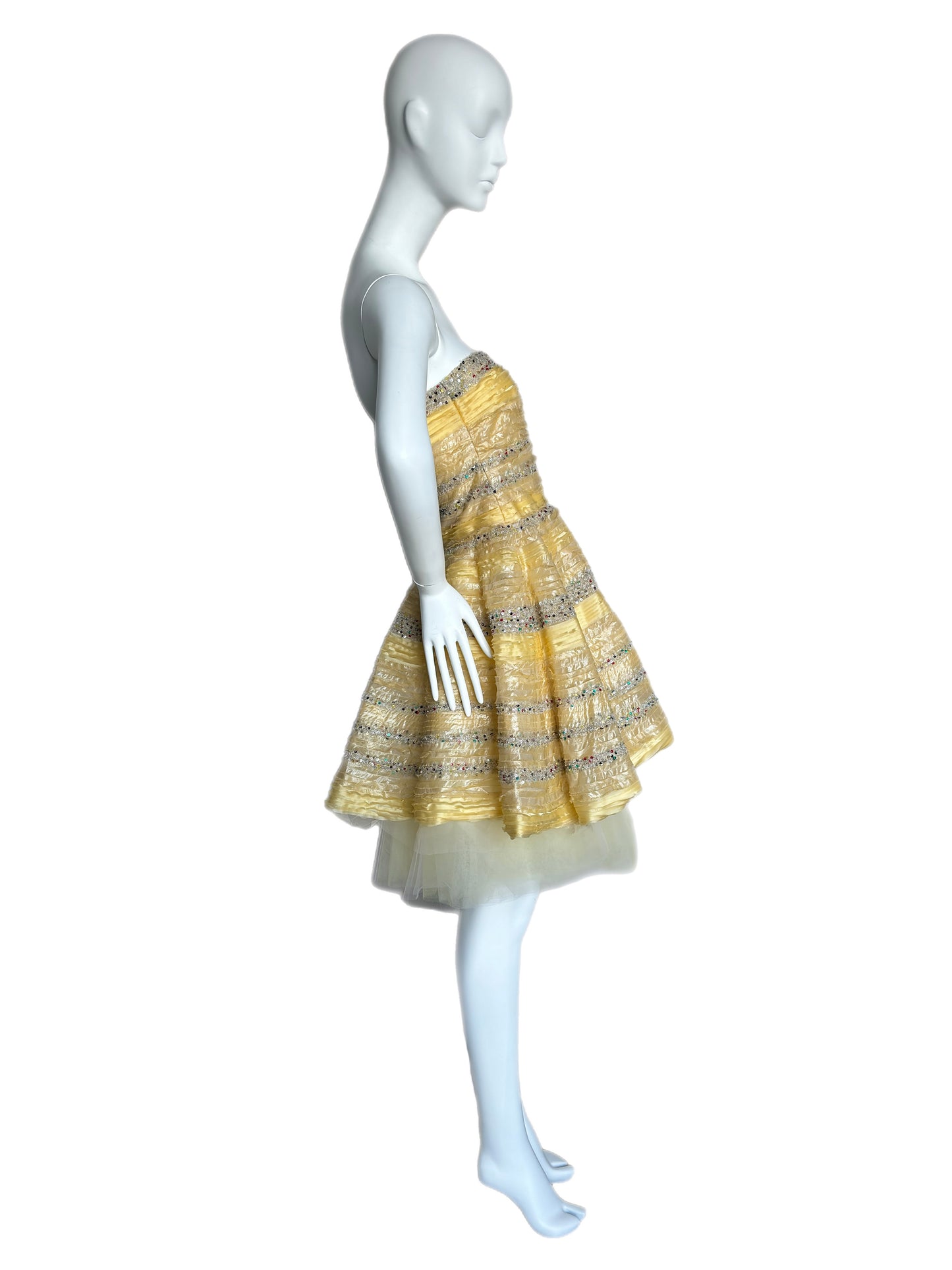 fendi 2008 yellow runway dress from Jellybean Vintage