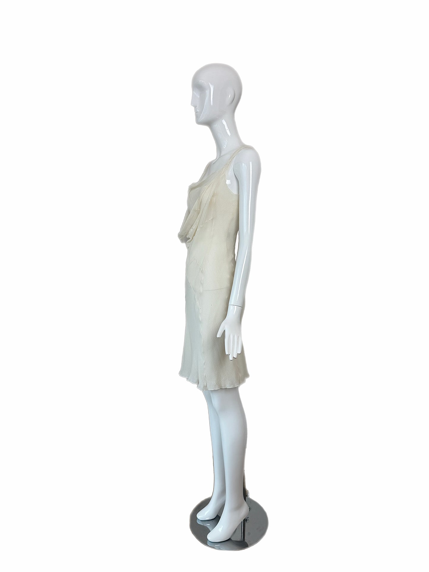 JOHN GALLIANO 2006 Vintage Silk Ivory White Slip Dress