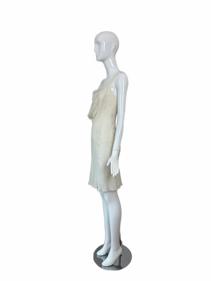 JOHN GALLIANO 2006 Vintage Silk Ivory White Slip Dress