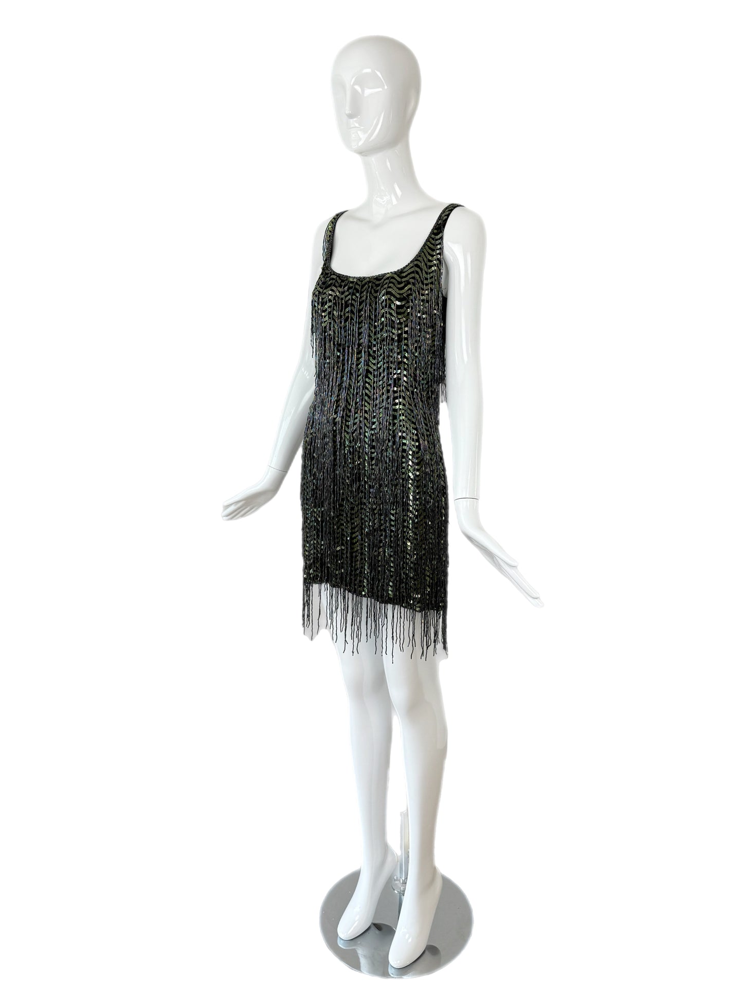 KATHARINE HAMNETT 1996 Vintage Runway Heavily Beaded Dress