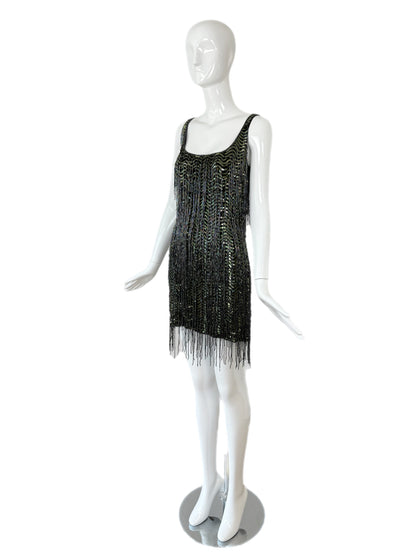 KATHARINE HAMNETT 1996 Vintage Runway Heavily Beaded Dress
