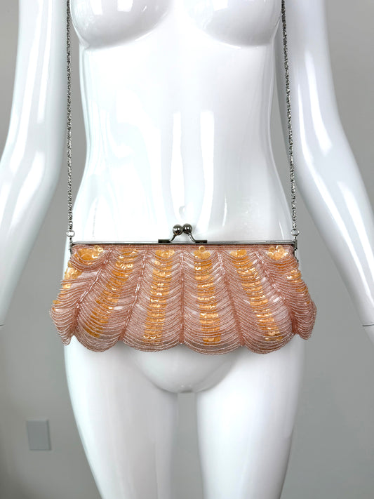 RANDOLPH DUKE Y2K Vintage Pink + Orange Beaded Bag
