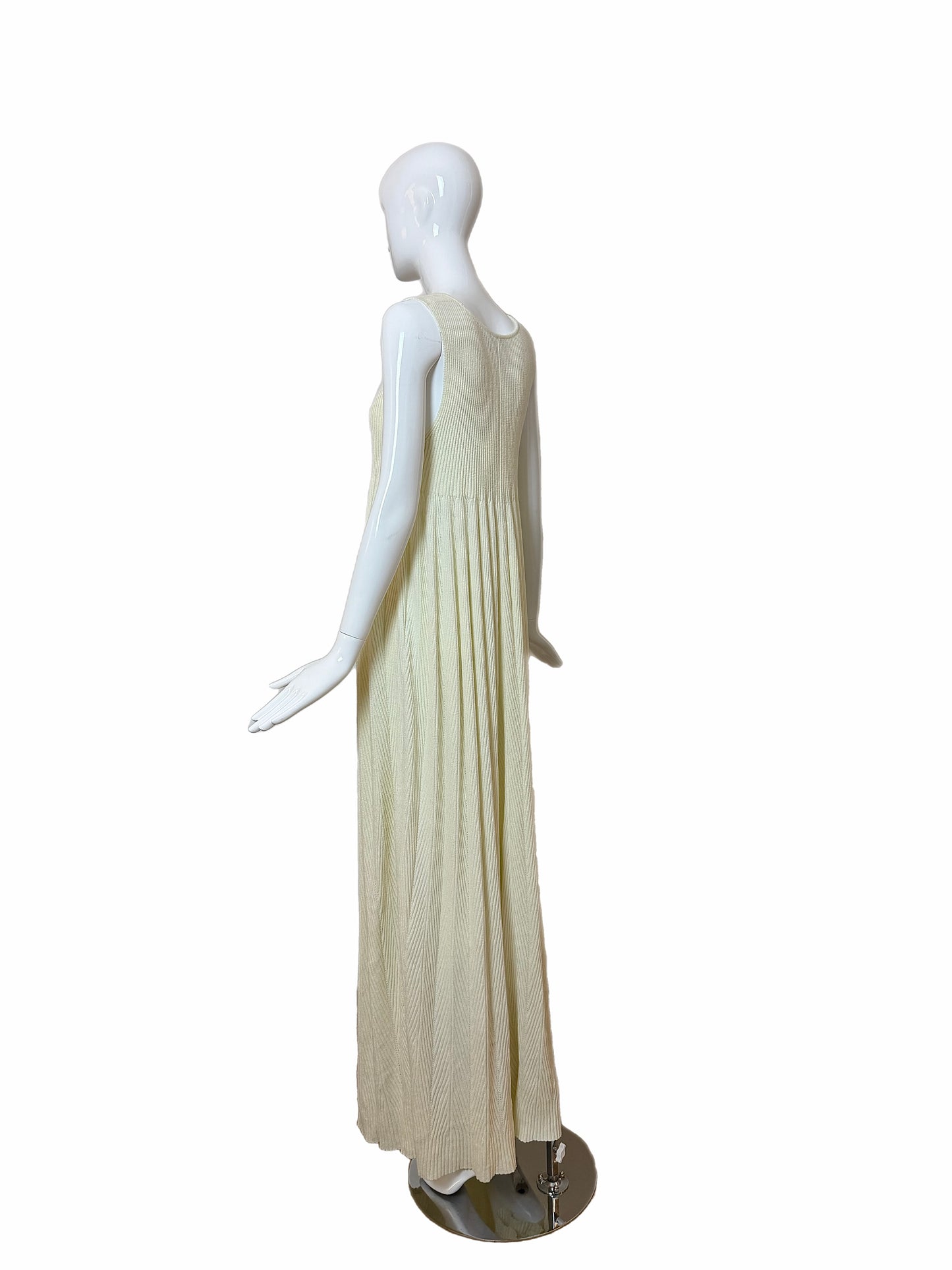 CALVIN KLEIN COLLECTION 2015 Light Yellow Super Soft Maxi Dress