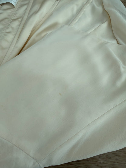 RICHARD TYLER 2000 Vintage Ivory Silk Wedding Dress w. Train + Bustle