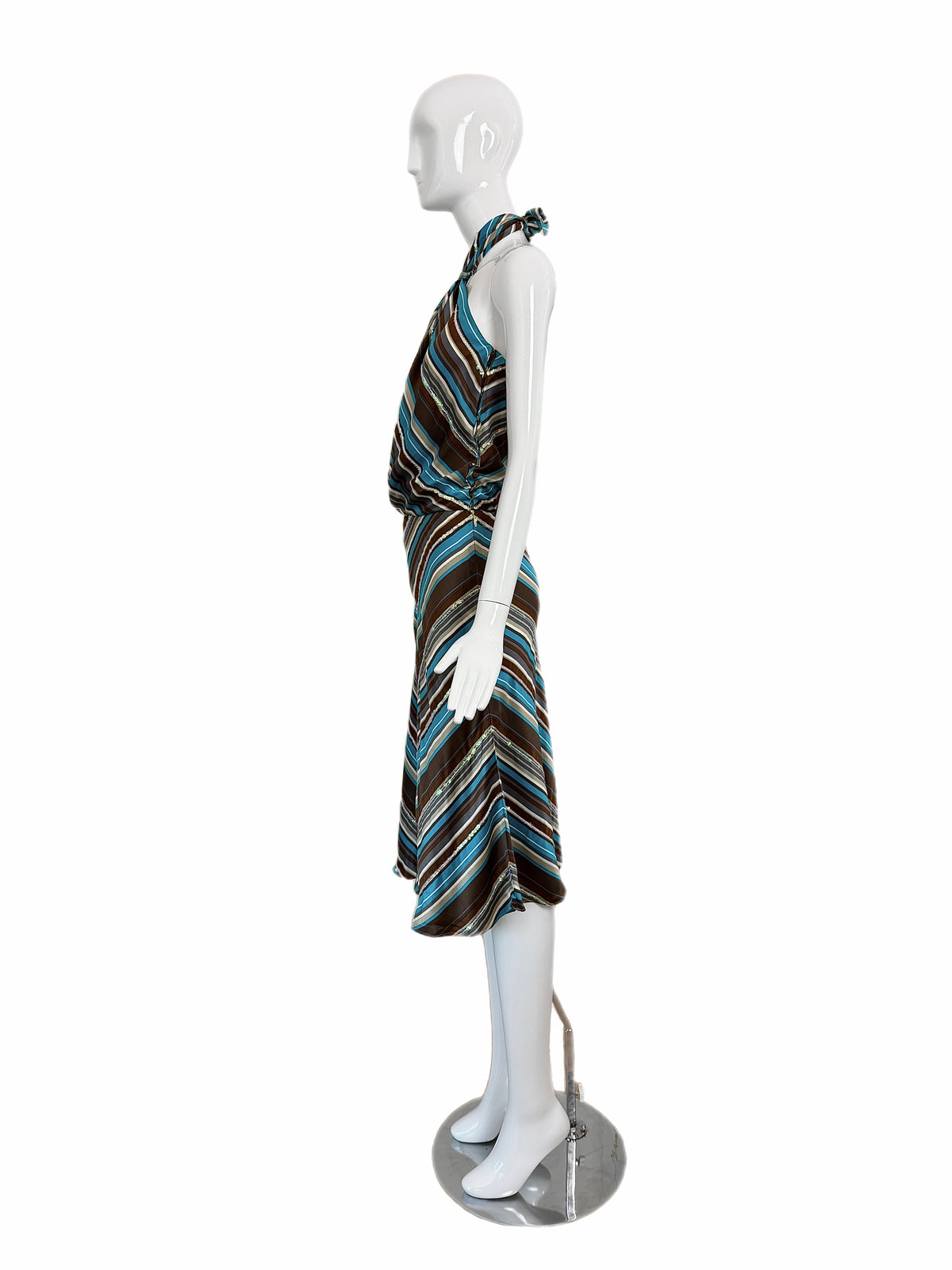 CHLOE by STELLA MCCARTNEY 2000 Vintage Silk Sequined Halter Dress