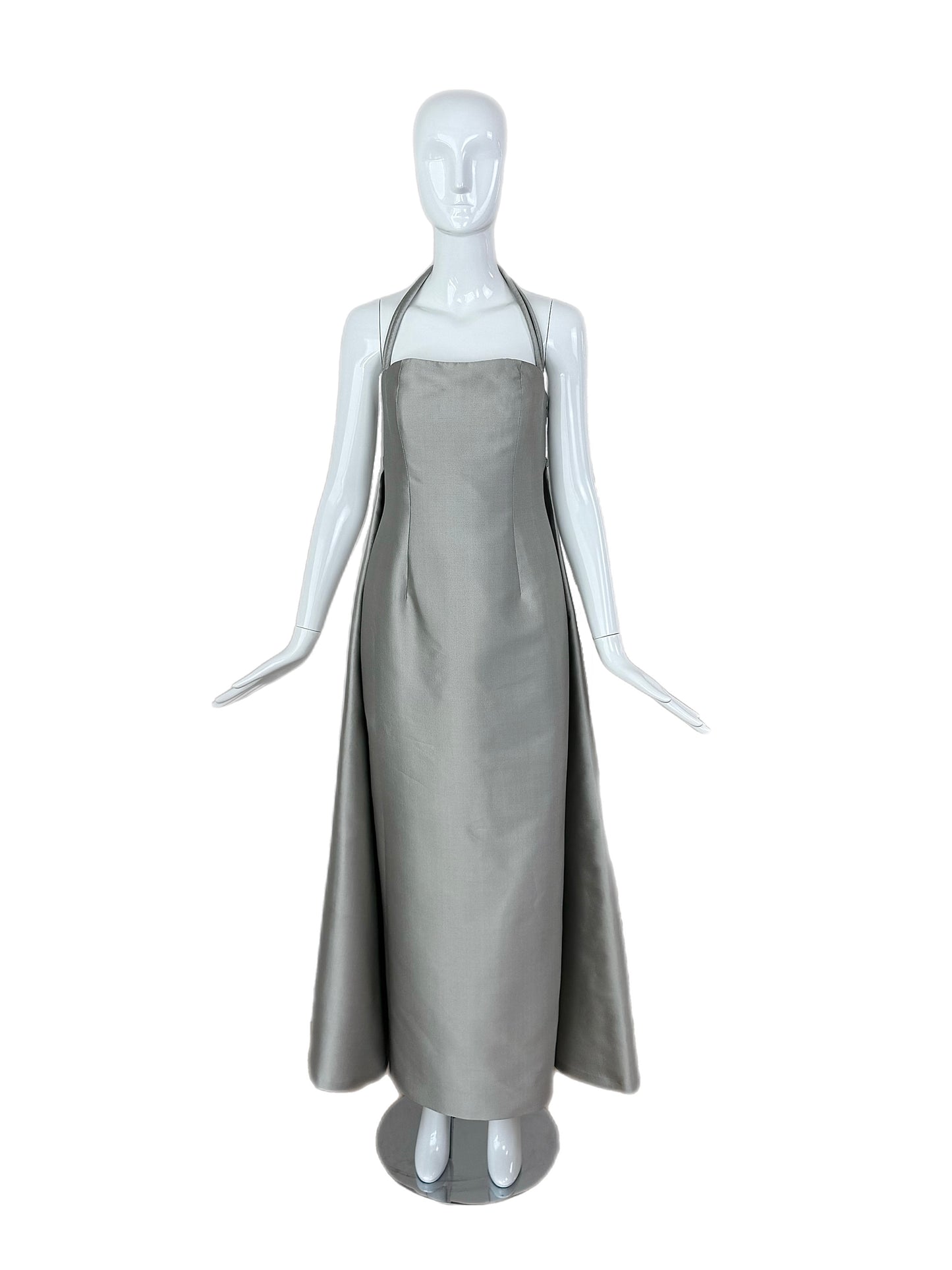 RANDOLPH DUKE 2000 Vintage Runway Silver Ball Gown