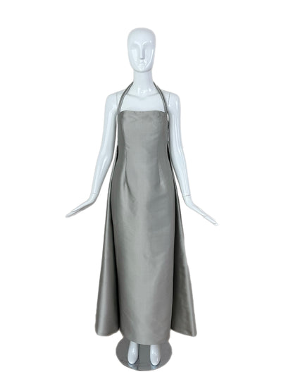 RANDOLPH DUKE 2000 Vintage Runway Silver Ball Gown