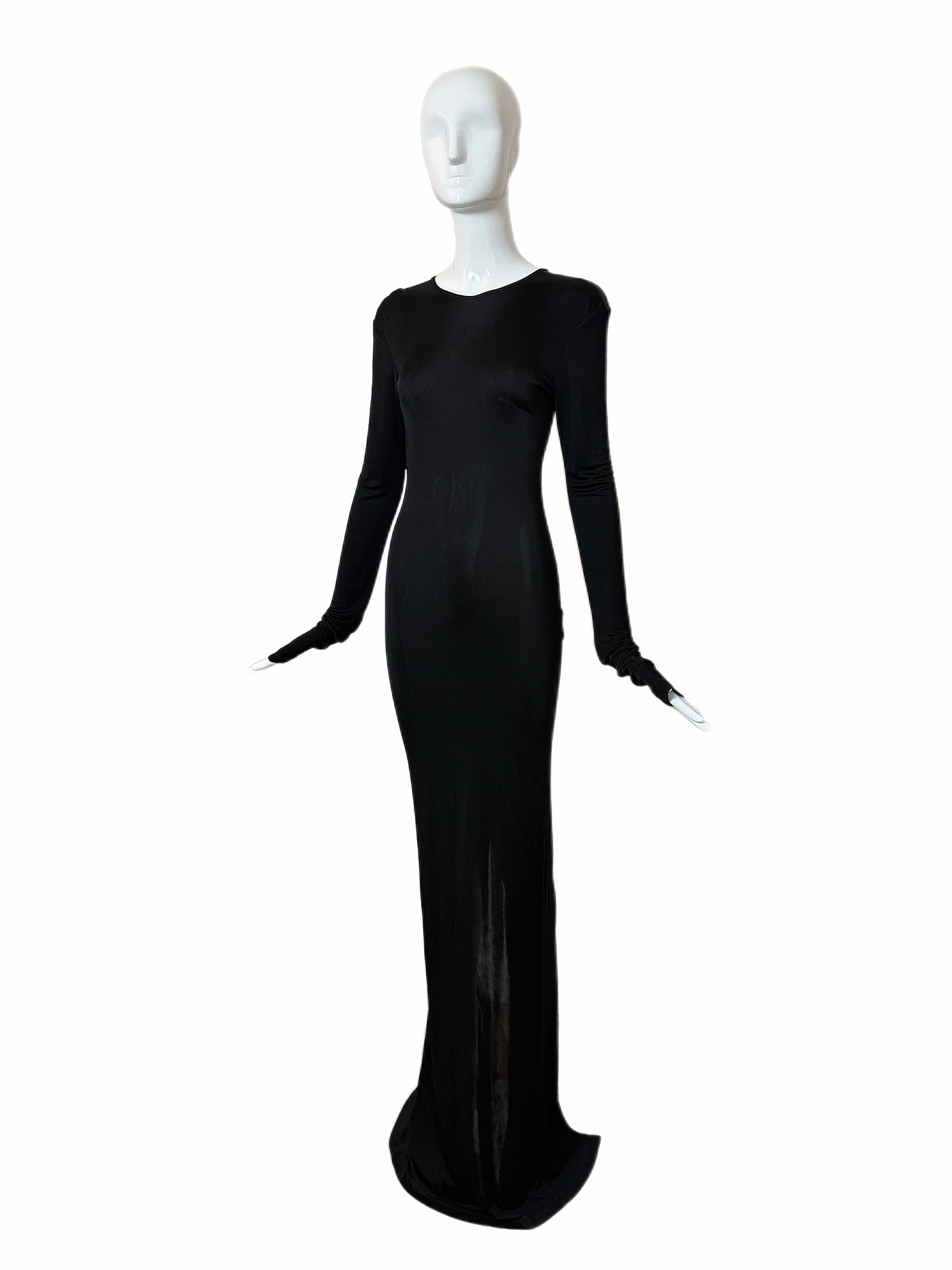 GUCCI by TOM FORD 2002 Vintage Slinky Body Hugging Extra Long Gown
