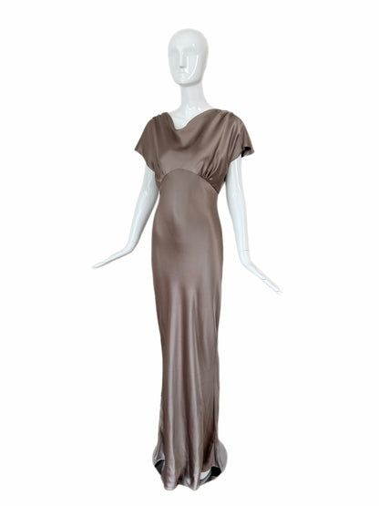 MARIA GRACHVOGEL Vintage Mauve Silk Evening Gown