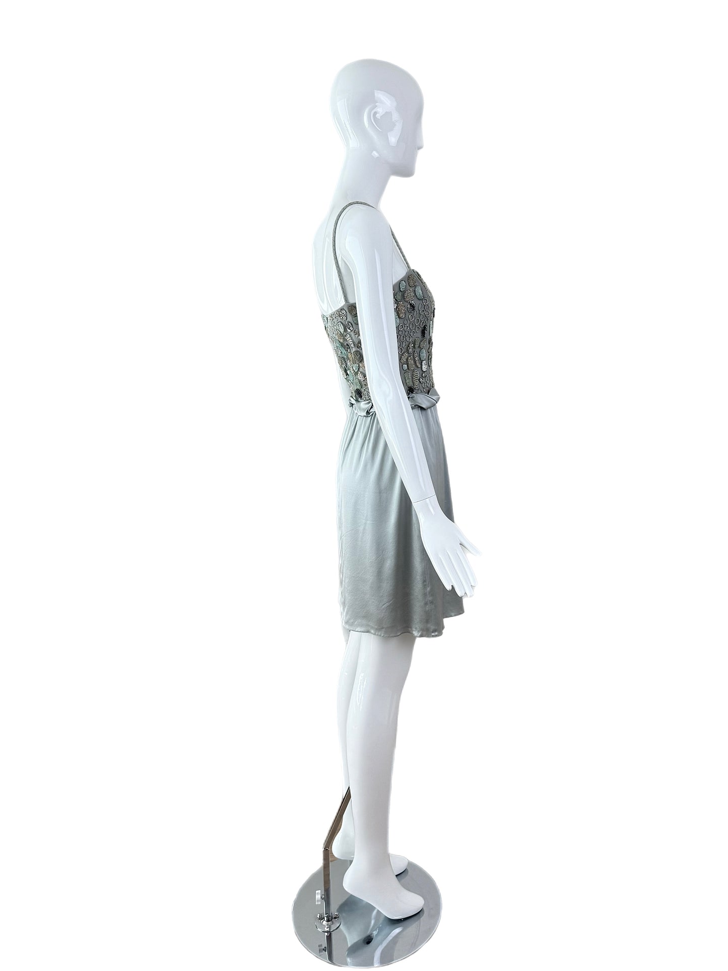 EMPORIO ARMANI 2008 Vintage Runway Silk Embellished Dress