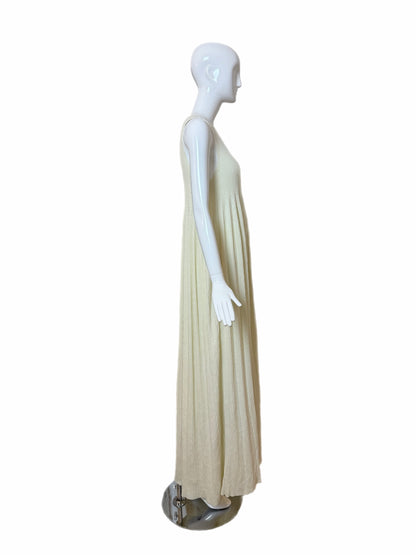 CALVIN KLEIN COLLECTION 2015 Light Yellow Super Soft Maxi Dress