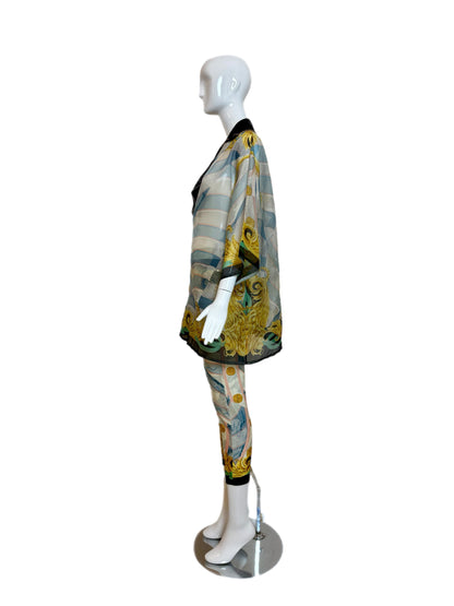DIOR by GIANFRANCO FERRE 1993 Vintage Silk Beaded Sequin 2 Piece Ensemble