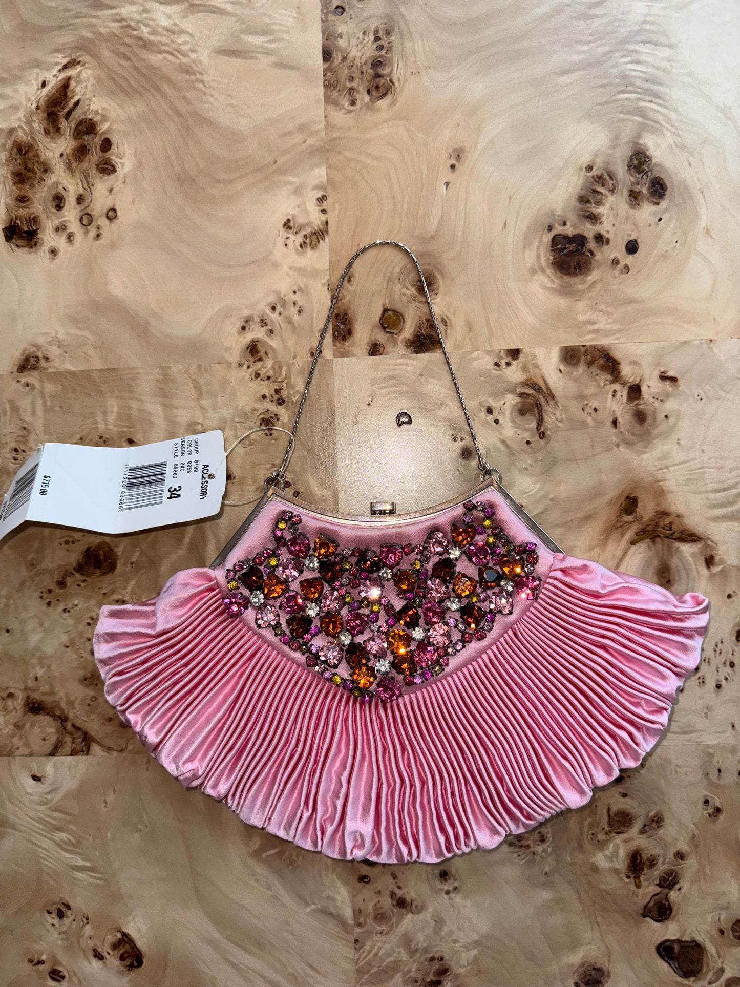 BADGLEY MISCHKA Vintage 2004 Runway Pink Embellished Bag