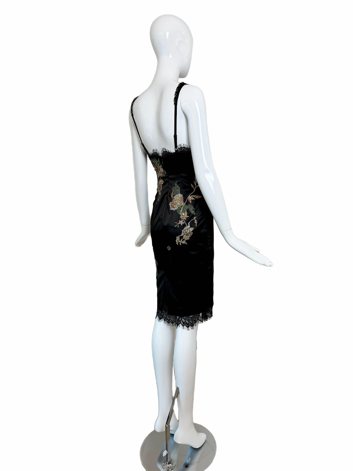Julian Joyce by Mandalay Vintage Y2K Black Lace Embellished Cocktail Dress