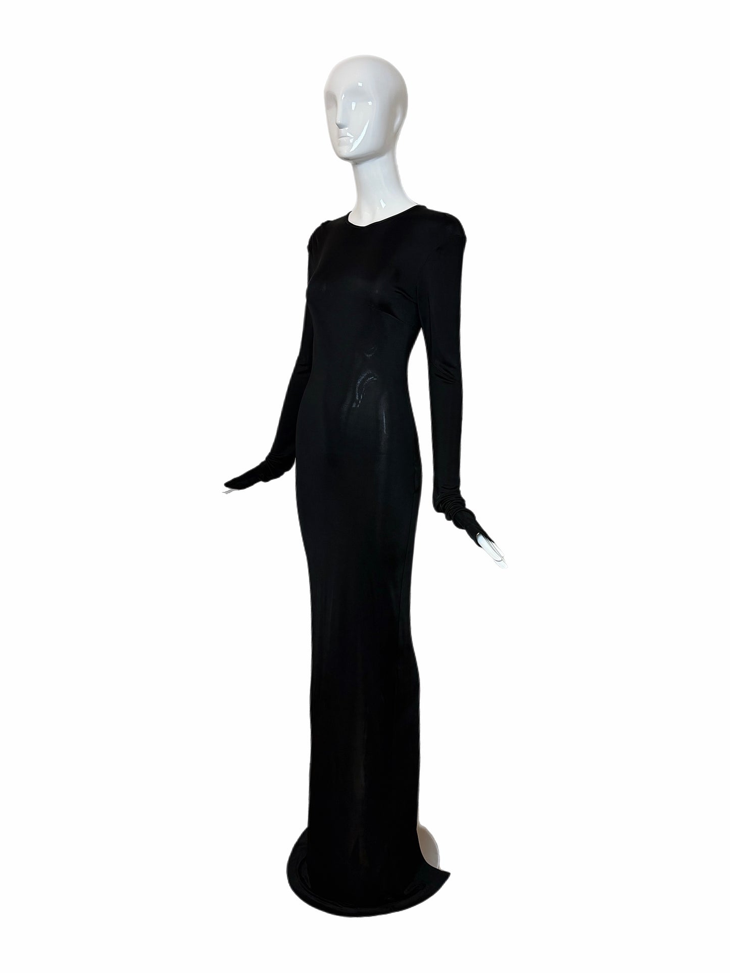 GUCCI by TOM FORD 2002 Vintage Slinky Body Hugging Extra Long Gown