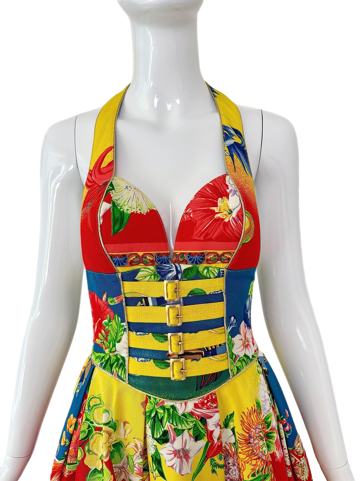 GIANNI VERSACE VERSUS 1993 Vintage Iconic Mini Dress w. Tulle Underlay