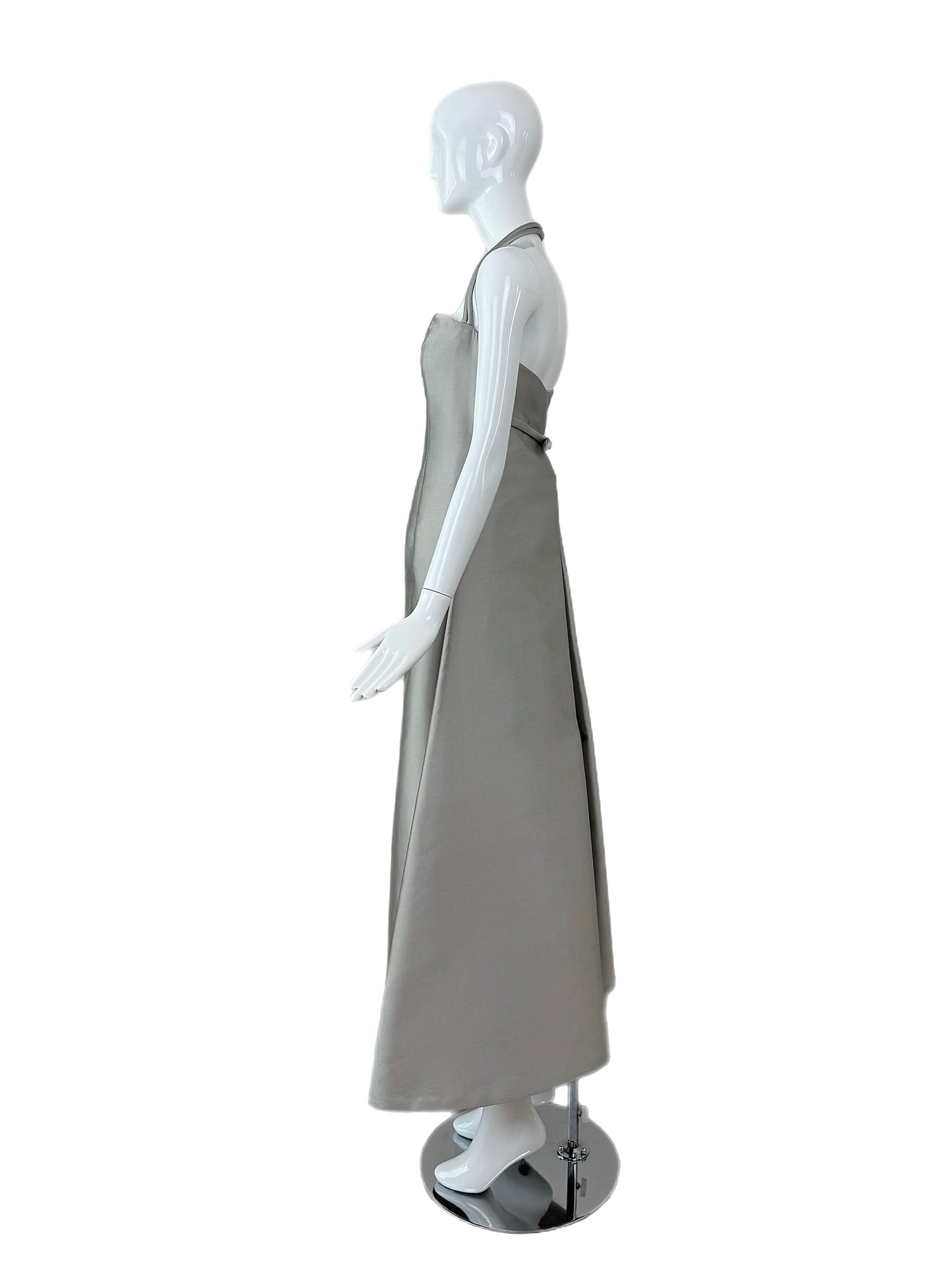 RANDOLPH DUKE 2000 Vintage Runway Silver Ball Gown