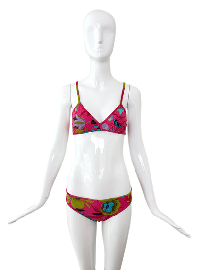 GUCCI by TOM FORD 1999 Vintage Floral Runway Print 2 Piece Bikini Bathing Suit