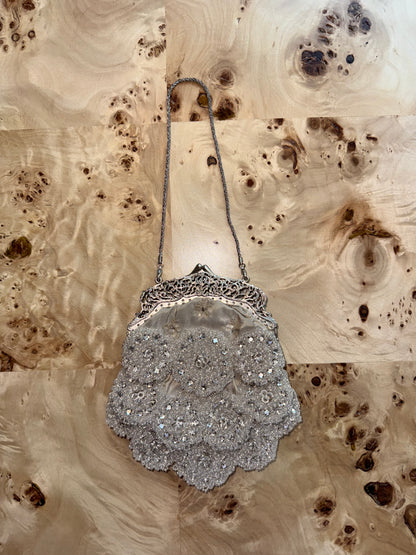 BADGLEY MISCHKA 2000 Vintage Runway Grey Minaudiere Bag