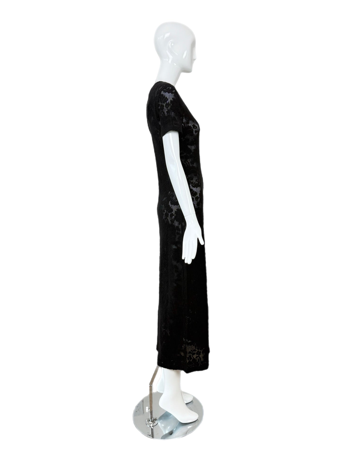 D&G DOLCE & GABBANA 90's Vintage Black Lace Long Dress