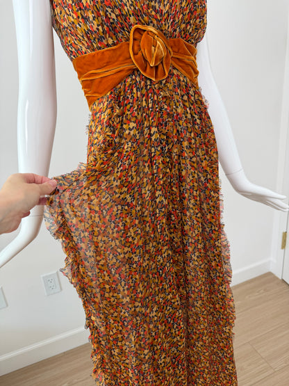 OSCAR DE LA RENTA 2006 Vintage Silk Chiffon Gown