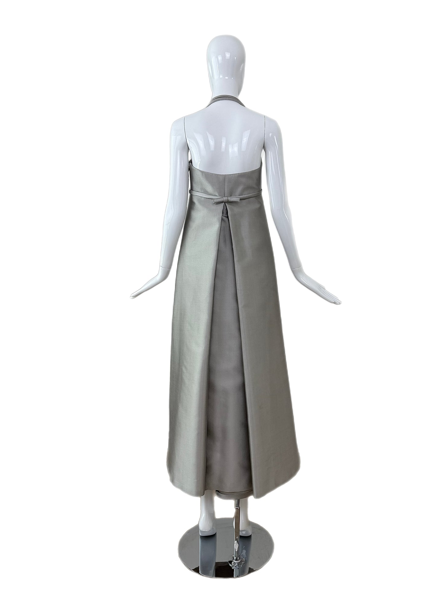 RANDOLPH DUKE 2000 Vintage Runway Silver Ball Gown