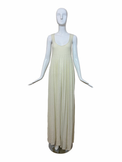 CALVIN KLEIN COLLECTION 2015 Light Yellow Super Soft Maxi Dress
