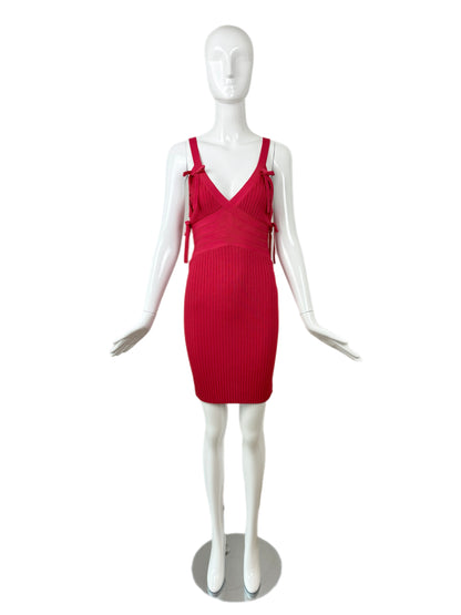 HERVE LEGER 90's Vintage Pink Backless Mini Dress