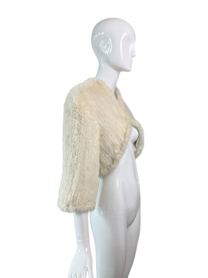 VINTAGE Ivory Beaver/Mink Fur Bolero (USA Purchase Only)