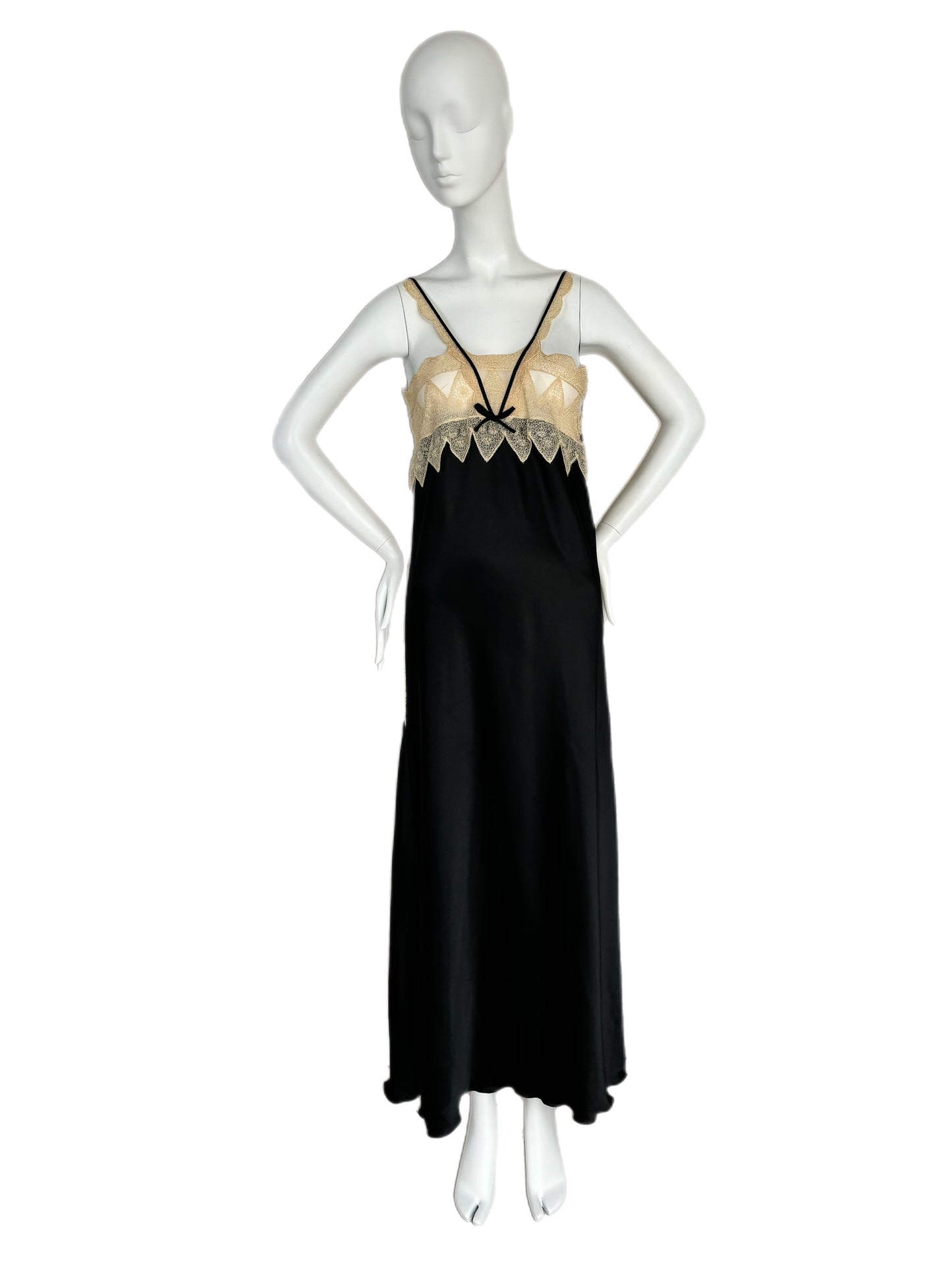 ZANDRA RHODES 1978 Vintage Runway Lingerie Gown