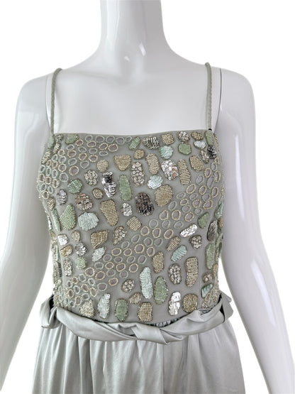 EMPORIO ARMANI 2008 Vintage Runway Silk Embellished Dress