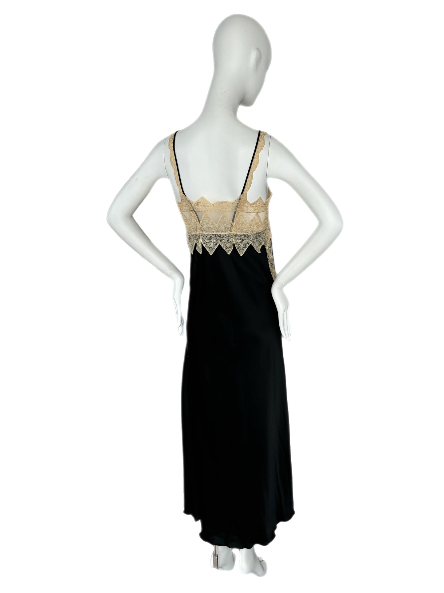 ZANDRA RHODES 1978 Vintage Runway Lingerie Gown