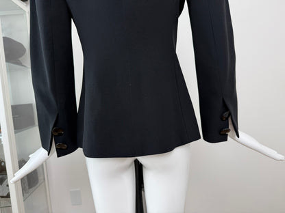 DIOR by GIANFRANCO FERRE 1995 Vintage Embellished Black Power Jacket