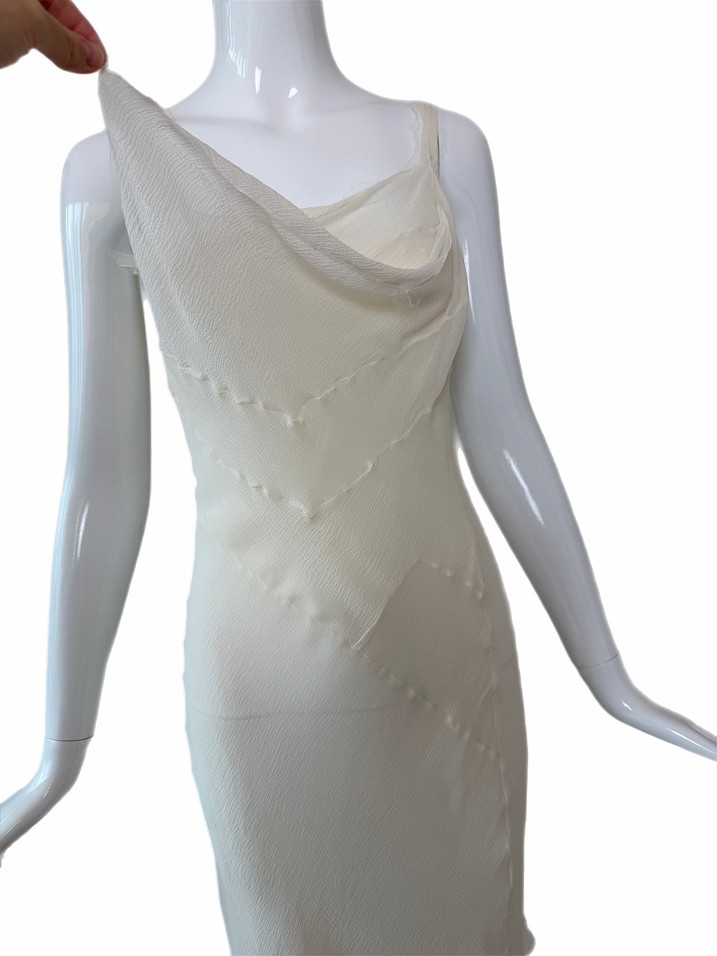 JOHN GALLIANO 2006 Vintage Silk Ivory White Slip Dress