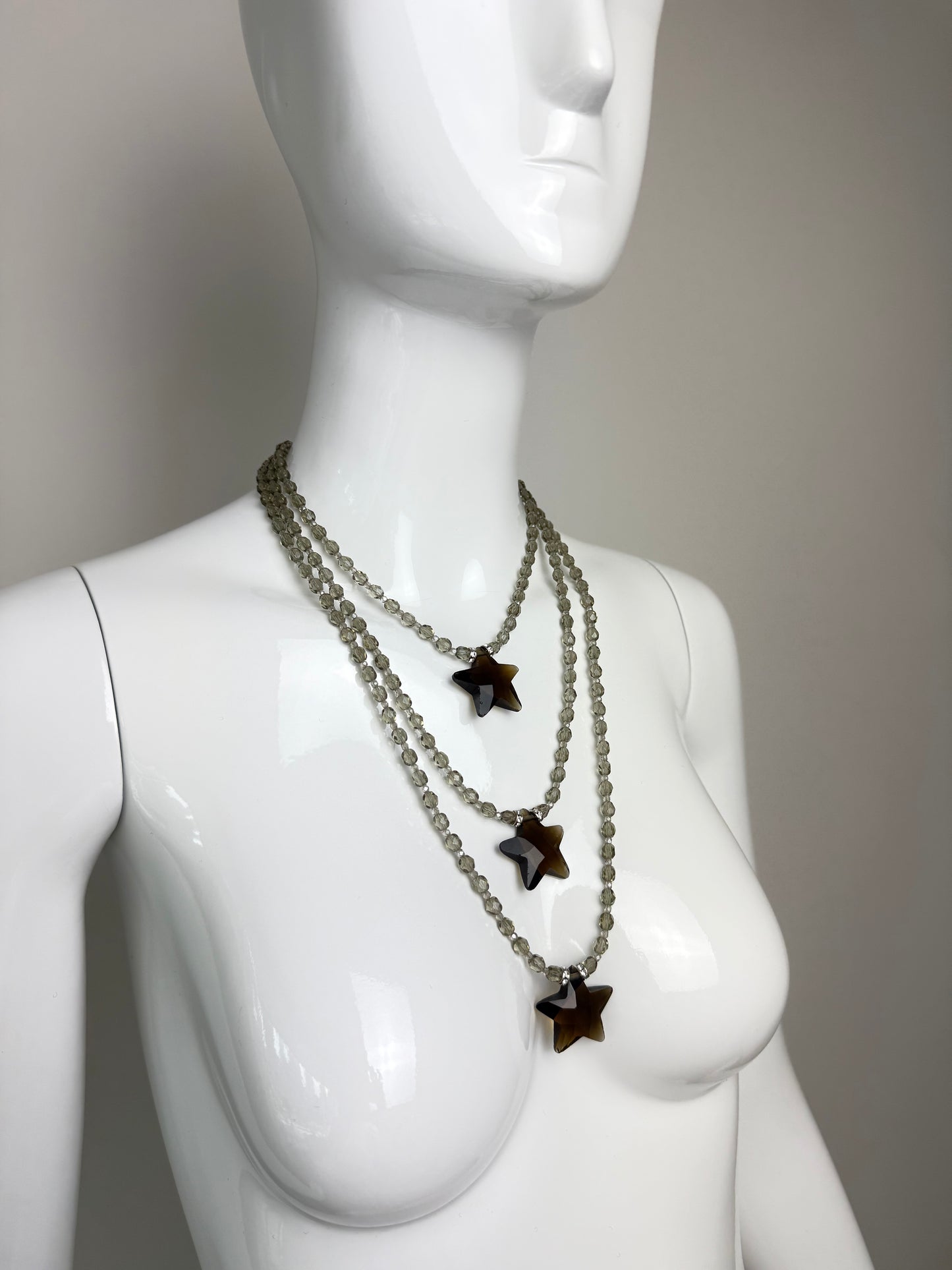 GIORGIO ARMANI 2005 Vintage Runway Star Layered Necklace