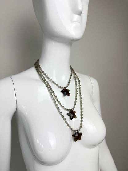 GIORGIO ARMANI 2005 Vintage Runway Star Layered Necklace