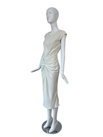 DIOR by JOHN GALLIANO 2008 Vintage Off-White Ruched Grecian Dress
