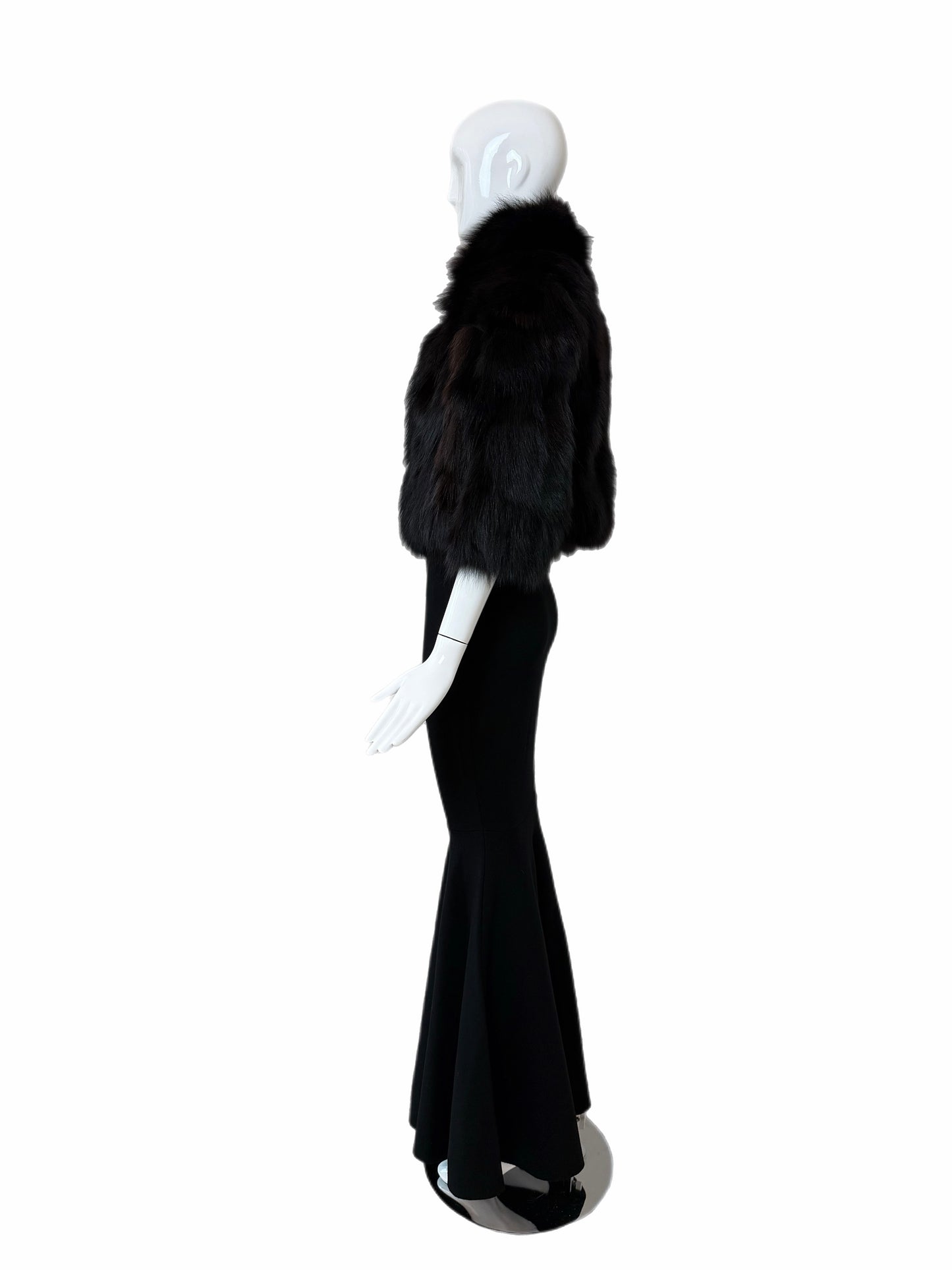 NINA RICCI 2023 Runway Black Wool Trumpet Maxi Skirt