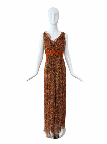 OSCAR DE LA RENTA 2006 Vintage Silk Chiffon Gown