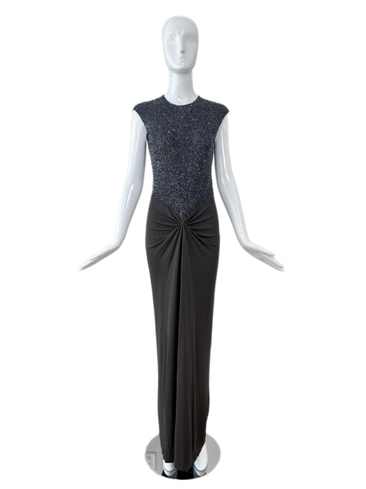 RANDOLPH DUKE 2000 Vintage Runway Beaded Evening Gown