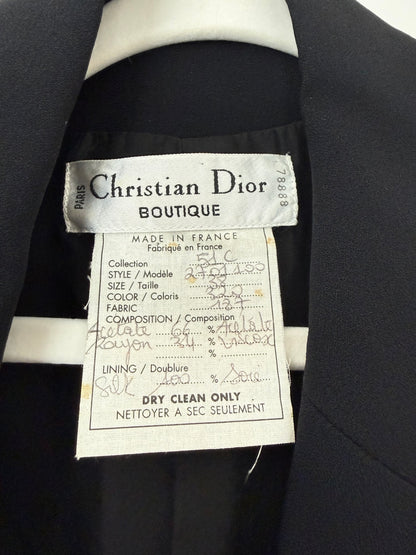 DIOR by GIANFRANCO FERRE 1995 Vintage Embellished Black Power Jacket