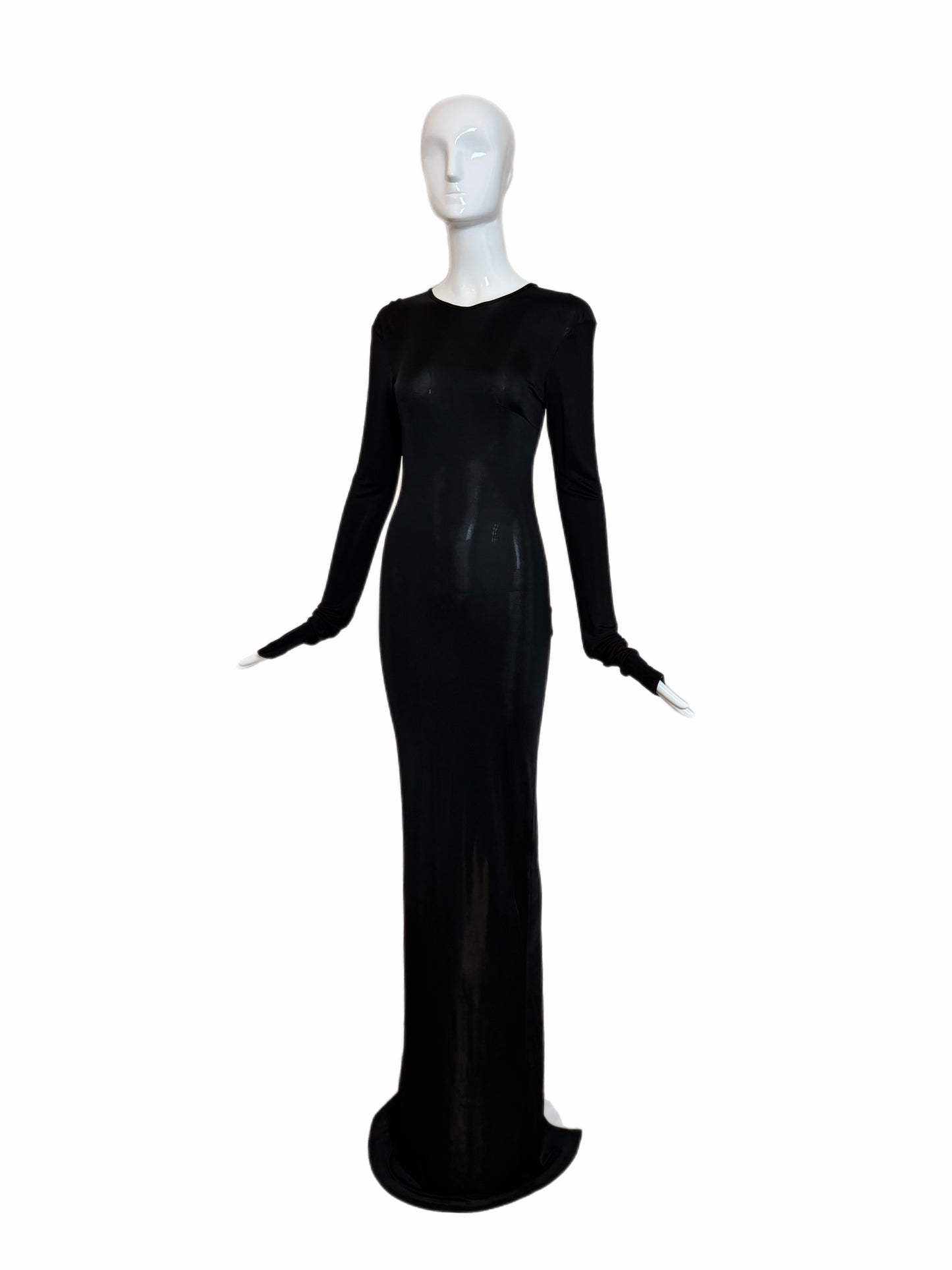 GUCCI by TOM FORD 2002 Vintage Slinky Body Hugging Extra Long Gown