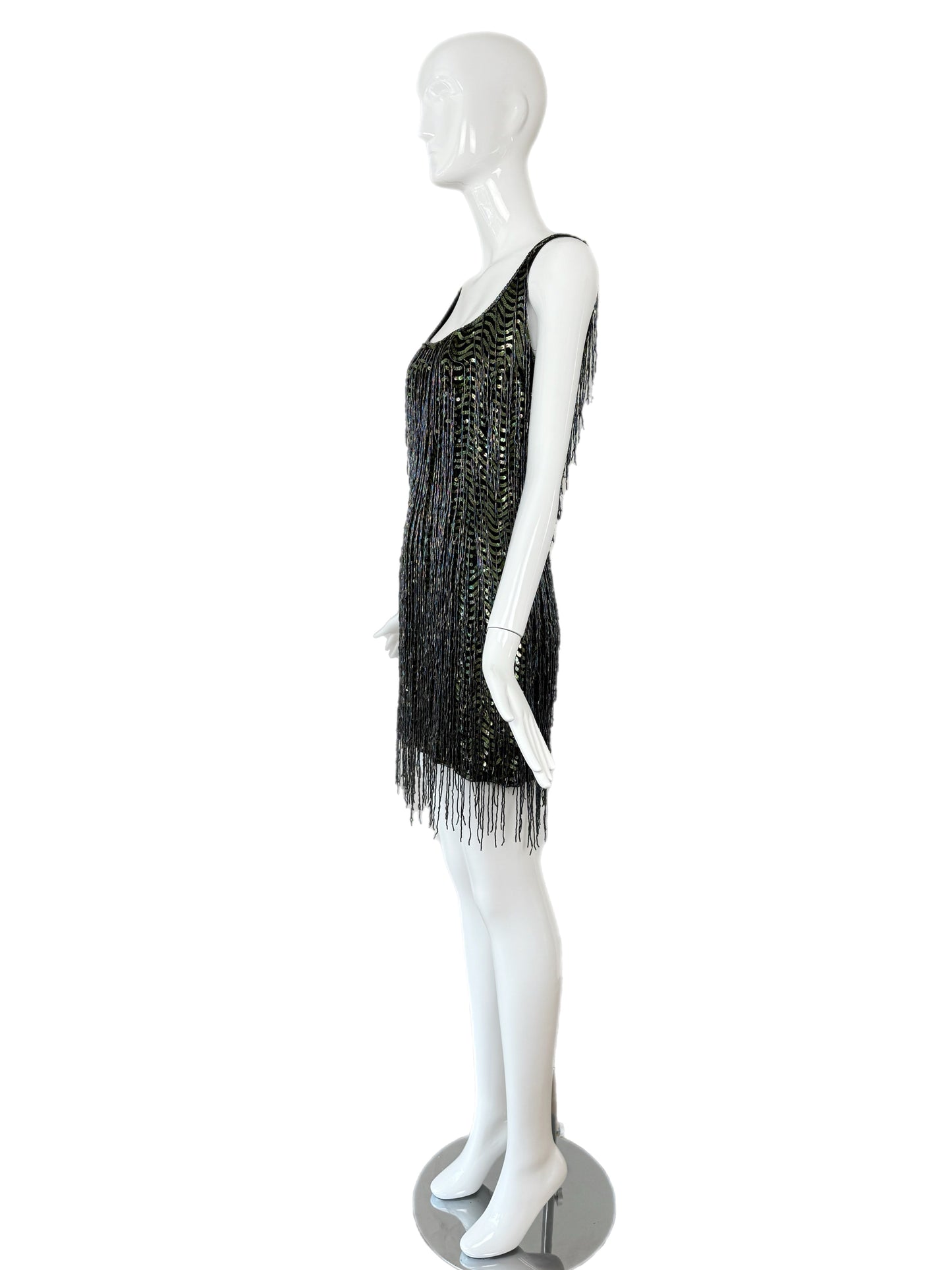 KATHARINE HAMNETT 1996 Vintage Runway Heavily Beaded Dress