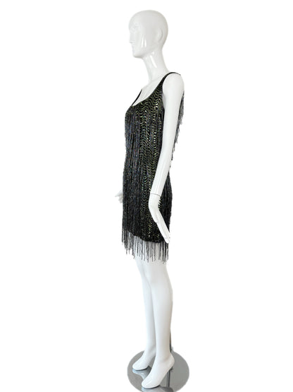 KATHARINE HAMNETT 1996 Vintage Runway Heavily Beaded Dress
