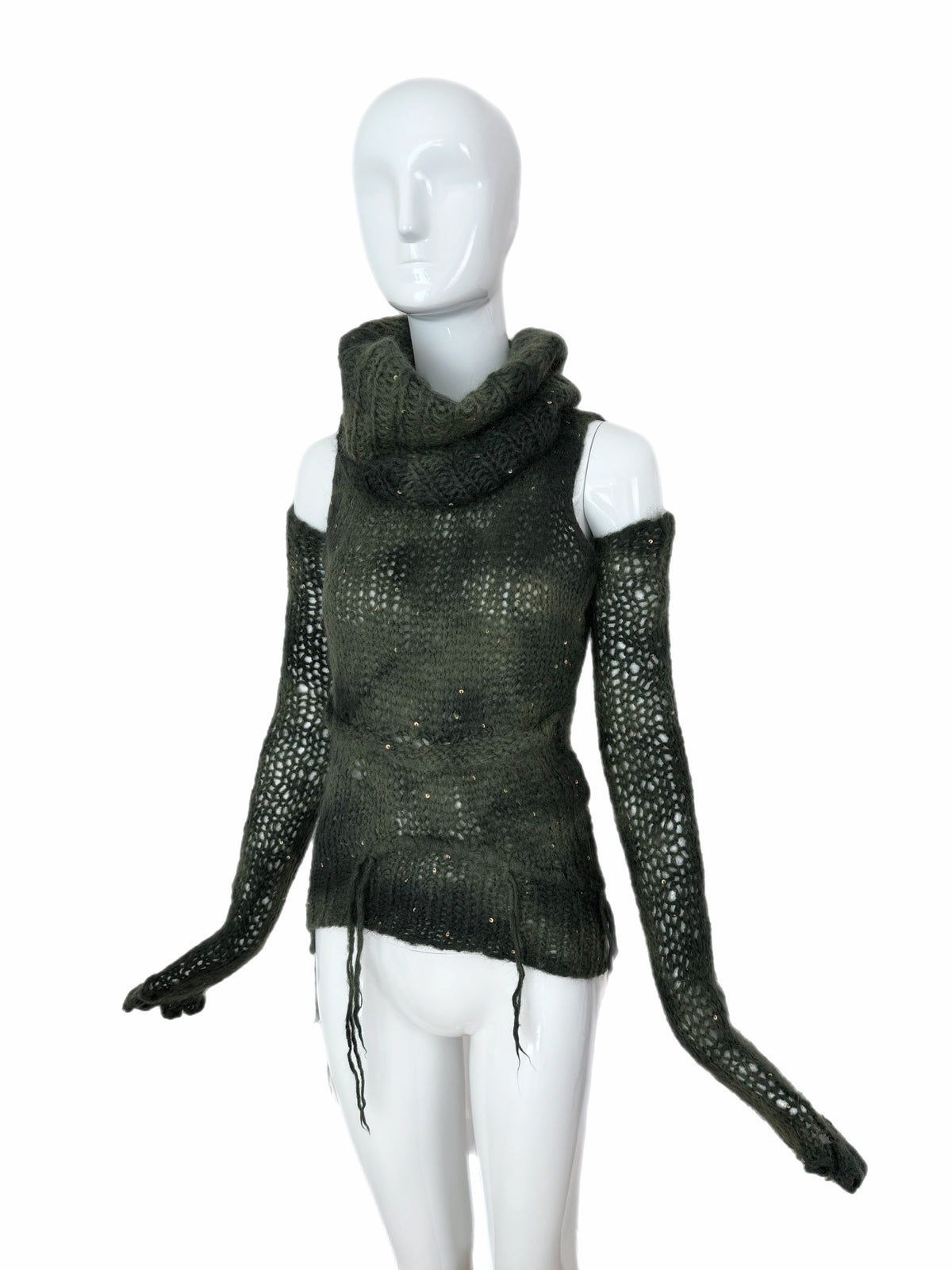 JUNYA WANTANABE COMME DES GARCONS 2006 Vintage Runway Style Grunge 3 Piece Sweater