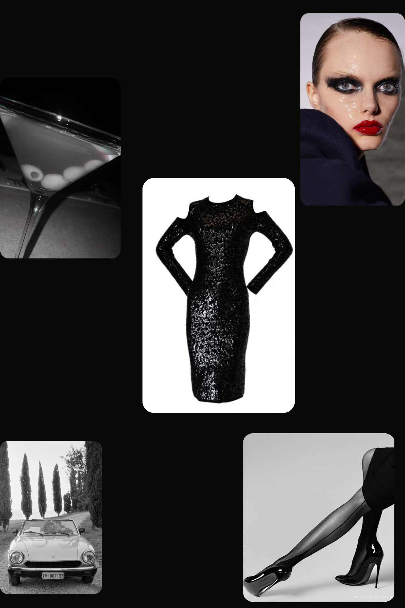 Michael Kors collection sequin cut out shoulder dress black
