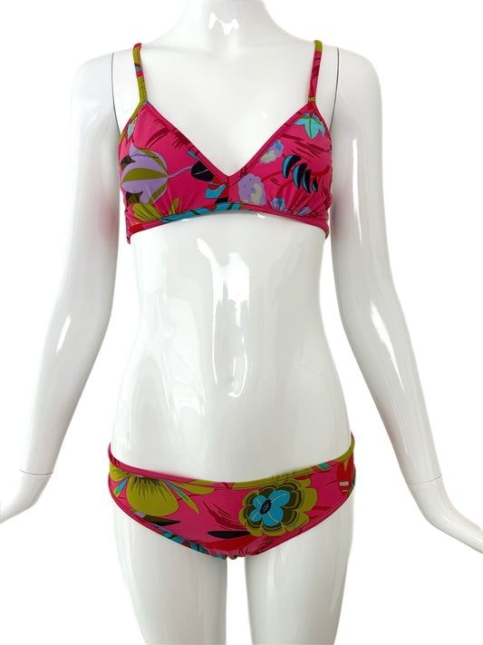 GUCCI by TOM FORD 1999 Vintage Floral Runway Print 2 Piece Bikini Bathing Suit