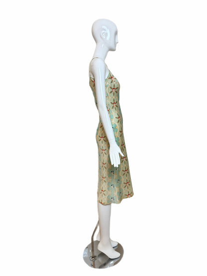 JOHN GALLIANO 2001 Vintage Silk Geisha Print Knee Length Dress