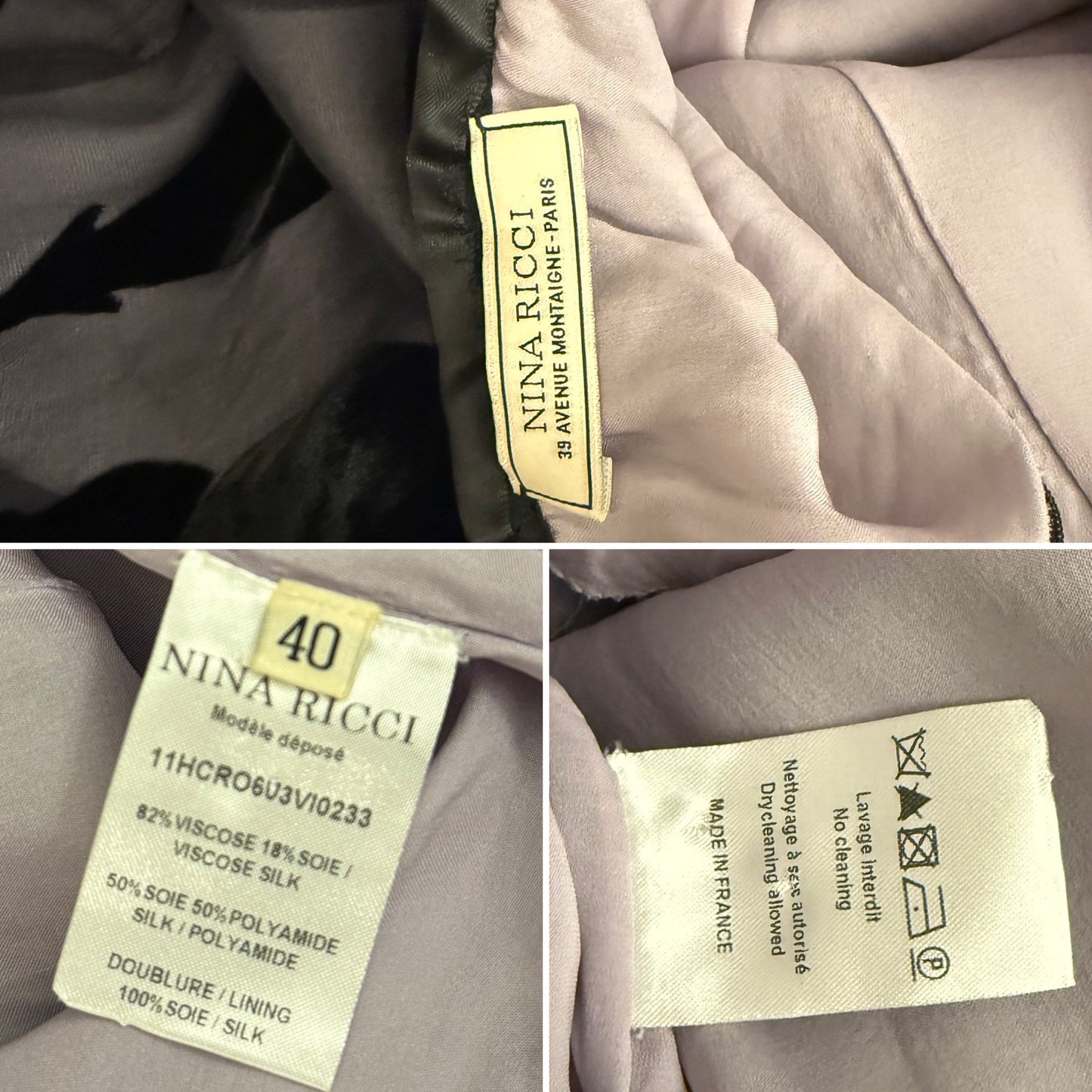 NINA RICCI 2011 Vintage Runway Full Look: Backless Gown + Leather Gloves