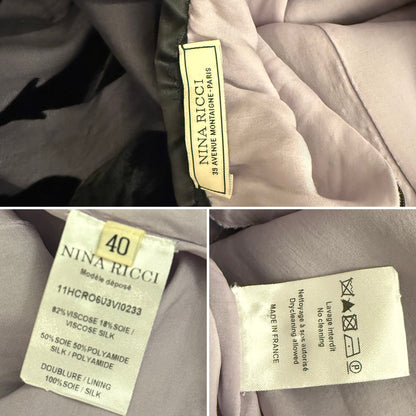 NINA RICCI 2011 Vintage Runway Full Look: Backless Gown + Leather Gloves